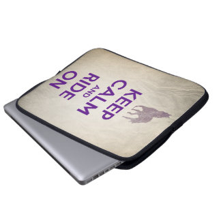  kijk Kalm houden en Rij op paarden Laptop Sleeve