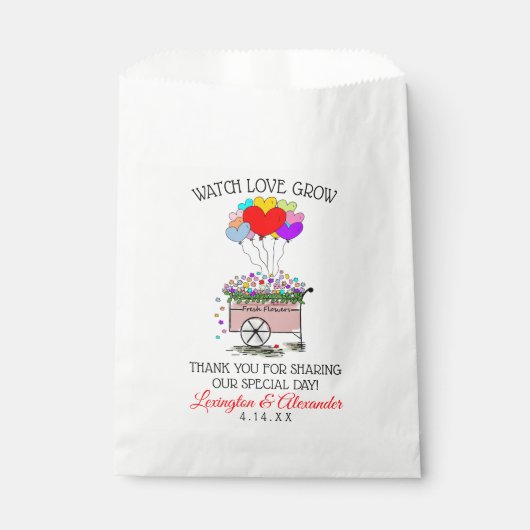 Kijk Liefde Grow Seed Bag Favor | Huwelijksgast Bedankzakje (Voorkant)