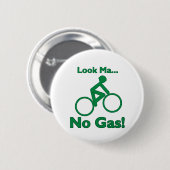 Kijk Ma, geen gas. Ronde Button 5,7 Cm (Voorkant /achterkant)