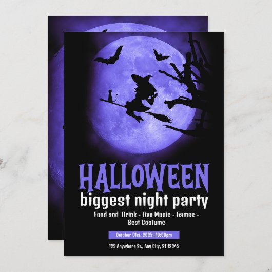 Kijk maar eens naar deze Halloween Kaart (Voorkant / Achterkant)