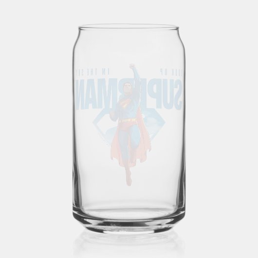 Kijk maar, het is Superman Blikvorm Glas (Achterkant)