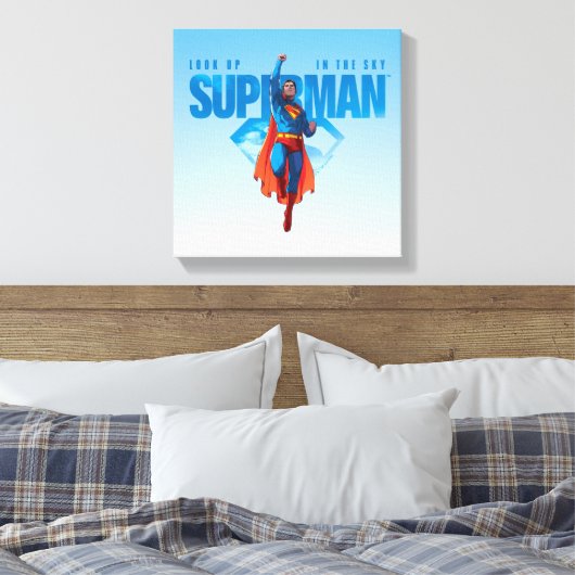 Kijk maar, het is Superman Canvas Afdruk (Insitu (Slaapkamer))