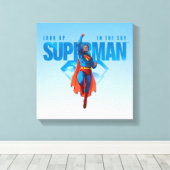 Kijk maar, het is Superman Canvas Afdruk (Insitu (Houten vloer))