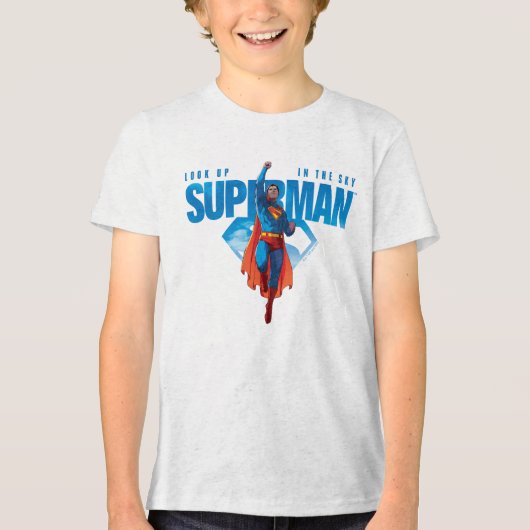 Kijk maar, het is Superman Tri-Blend Shirt (Voorkant)