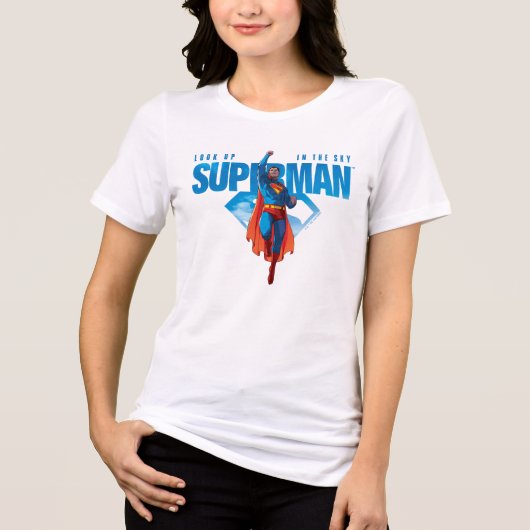 Kijk maar, het is Superman Tri-Blend Shirt (Voorkant)
