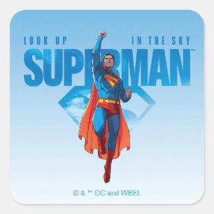 Kijk maar, het is Superman Vierkante Sticker