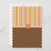 Kijk maar meisje aap babyshower uitnodiging (Achterkant)