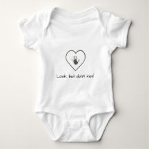 Kijk, maar niet zoenen! Schattige Baby bodysuit