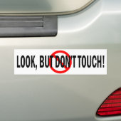 Kijk maar raak niet aan bumpersticker (Op auto)