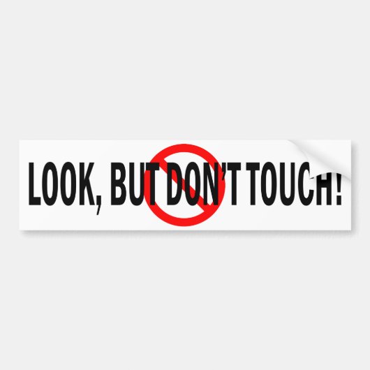 Kijk maar raak niet aan bumpersticker (Voorkant)