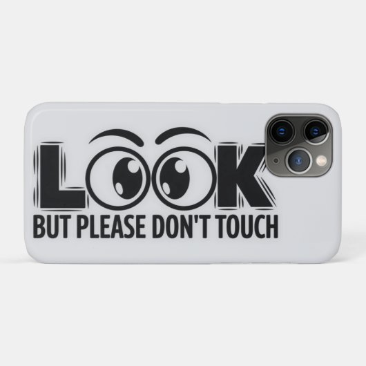 Kijk, maar raak niet aan Case-Mate iPhone case (Achterkant (horizontaal))