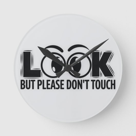 Kijk, maar raak niet aan ronde klok (Voorkant)