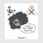 Kijk, maar raak Sticker niet aan (doorzichtig) (Vel)