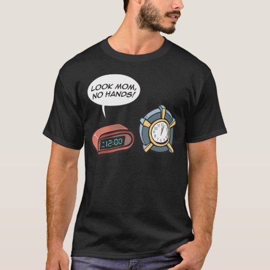 Kijk mam, geen handen! t-shirt (Voorkant)