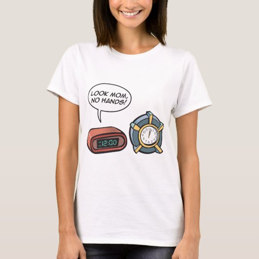 Kijk mam, geen handen! t-shirt (Voorkant)