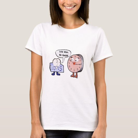 Kijk mama, geen handen. t-shirt (Voorkant)
