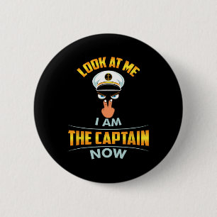 Kijk me aan, ik ben de kapitein nu Pet Eyes Two Fi Ronde Button 5,7 Cm