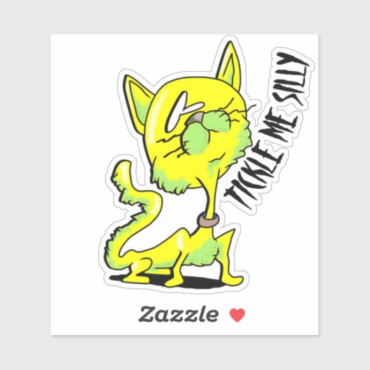 KIJK ME GEKKE CAT1 STICKER (Vel)