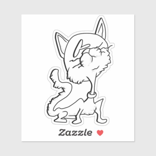 KIJK ME GEKKE CAT2 STICKER (Vel)