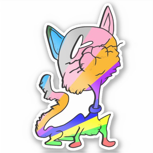 KIJK ME GEKKE CAT3 STICKER (Voorkant)