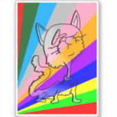 KIJK ME GEKKE CAT4 STICKER (Voorkant)