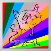 KIJK ME GEKKE CAT POSTER (Voorkant)