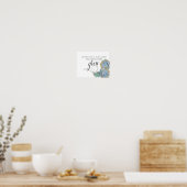 KIJK ME GROEI, BABY SHOWER, VOORSCHOT, SUCCULTUREL POSTER (Keuken)