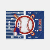 Kijk me groeien baby deken - Sport Baseball (Voorkant (Horizontaal))