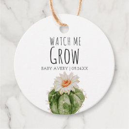 Kijk me groeien Baby Succulent Baby shower gunsten Bedankjes Labels