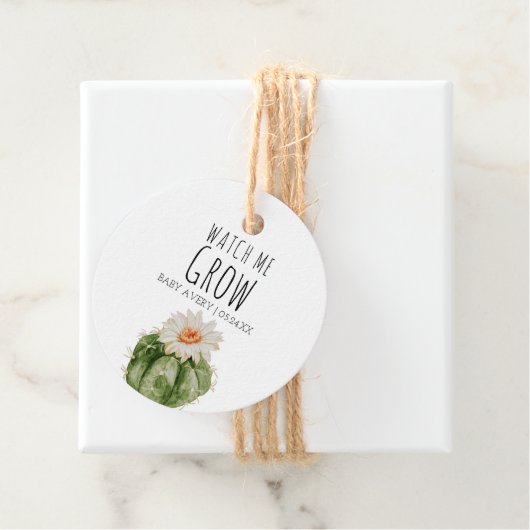 Kijk me groeien Baby Succulent Baby shower gunsten Bedankjes Labels (In situ)