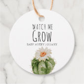 Kijk me groeien Baby Succulent Baby shower gunsten Bedankjes Labels (Voorkant)