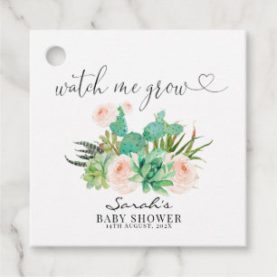 Kijk me groeien Bloemen Succulente Cactus Favor Ta Bedankjes Labels