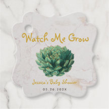 Kijk me groeien Botanische Baby shower Succulent