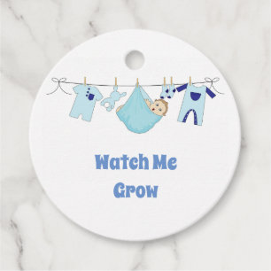Kijk me groeien Schattigee Baby illustratie Favor Bedankjes Labels