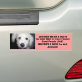 Kijk me in het oog! Doggie Message Bumpersticker (Op auto)