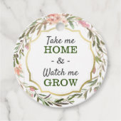 Kijk me kweken Baby shower strooien cactussen zaad Bedankjes Labels (Voorkant)