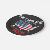 Kijk me niet aan, ik heb op Her Kamala Harris gest Papieren Bordje (Gekanteld)