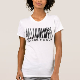 Kijk me uit - streepjescode - T-shirt