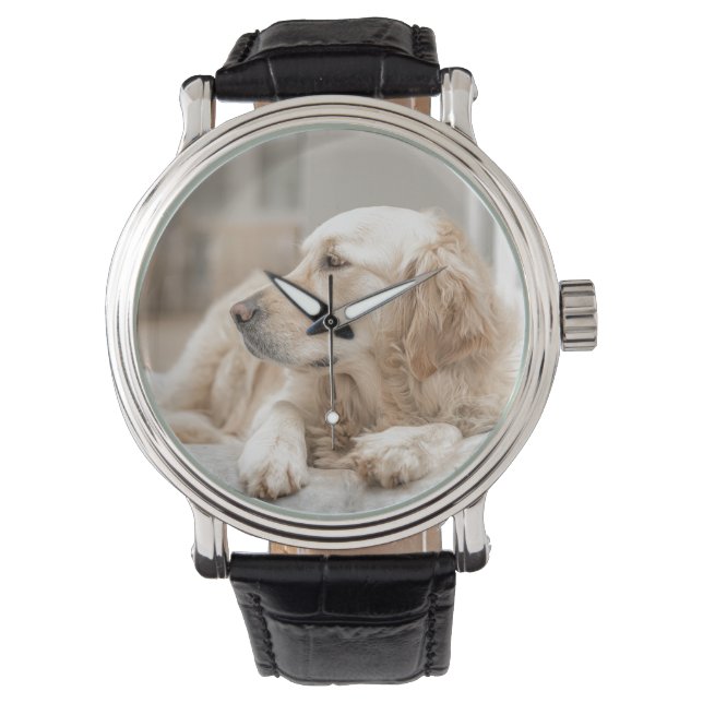 Kijk met afbeelding van Golden Retriever Horloge (Voorkant)