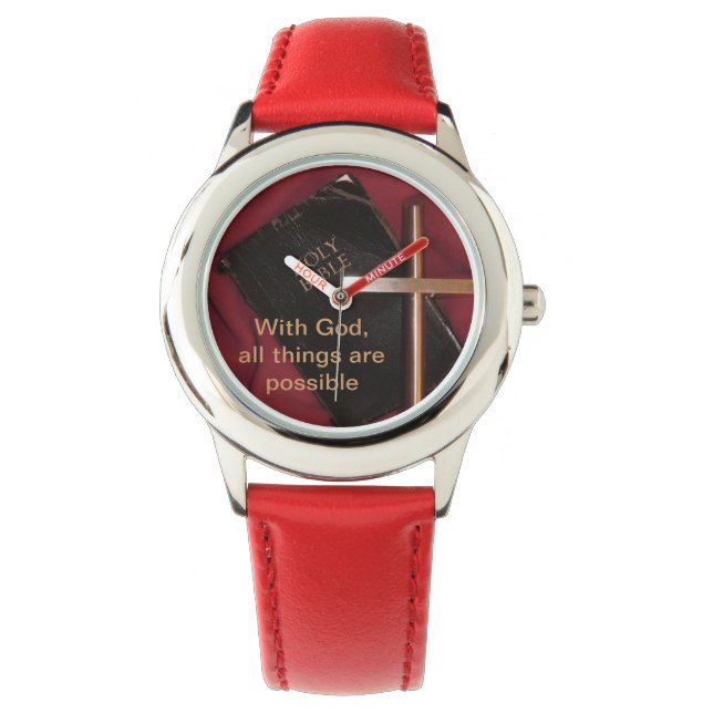 Kijk met een herinnering dat alles mogelijk is horloge (Voorkant)