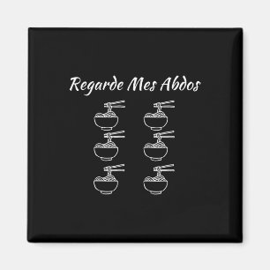 Kijk Mijn Abs Humor Bodybuilding Funny Noodles Noo Magneet