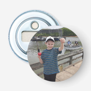 KIJK! Mijn eerste vis uploadt je foto Button Flesopener