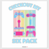 KIJK MIJN ZES PACK-gamer UIT Sticker (Vel)