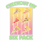 KIJK MIJN ZES PAKKET pizza UIT Sticker (Voorkant)