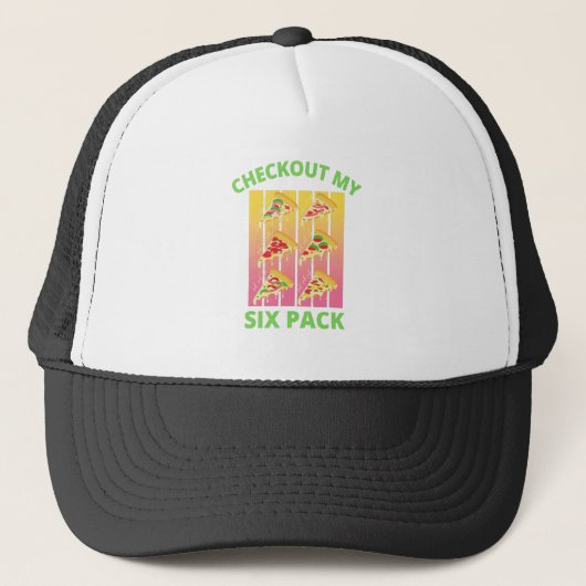 KIJK MIJN ZES PAKKET pizza UIT Trucker Pet (Voorkant)
