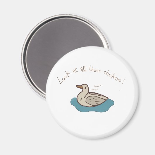 Kijk naar al die kippen! magneet (Voorkant / Achterkant)