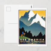 Kijk naar Amerika, welkom in Montana-bergen,  Briefkaart (Voorkant / Achterkant)