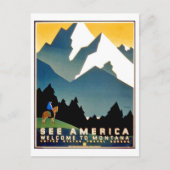 Kijk naar Amerika, welkom in Montana-bergen, Briefkaart (Voorkant)