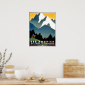 Kijk naar Amerika, welkom in Montana-bergen, Poster (Keuken)