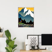 Kijk naar Amerika, welkom in Montana-bergen, Poster (Thuiskantoor)